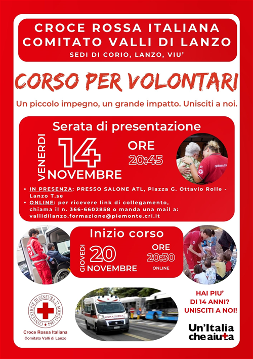 Corso per aspiranti volontari della Croce Rossa